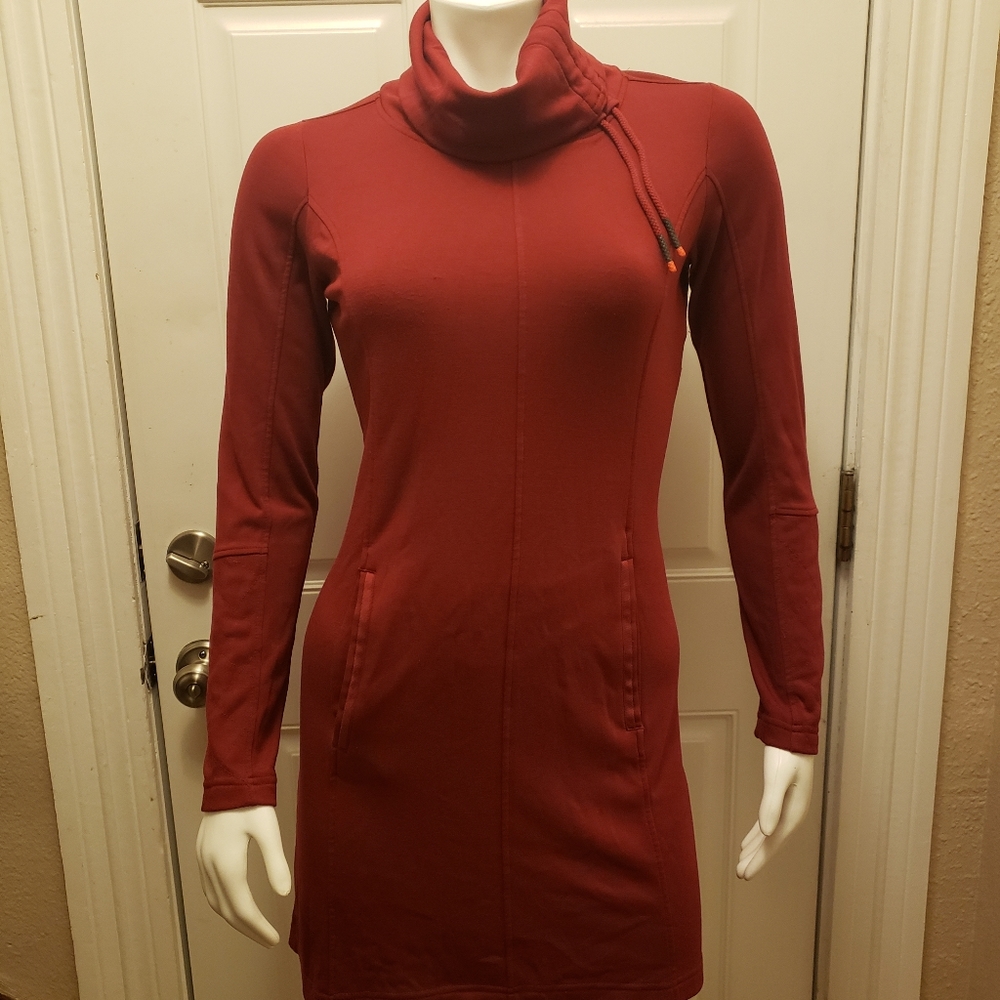 Soft cotton fleece sweater dress
